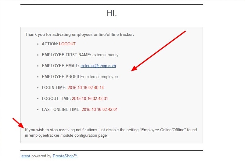 Employee Tracker For Prestashop - 5